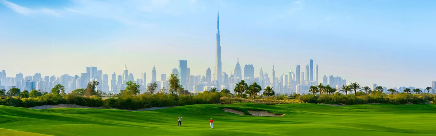 Dubai Hills Estate — Golf landscape & skyline